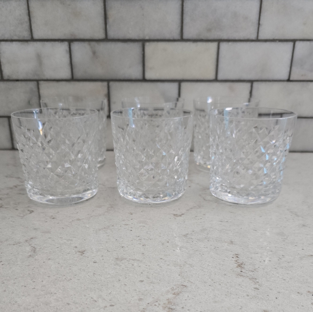 6 Waterford Crystal Alana 9oz.old Fashioned Whiskey Rocks Low Ball Tumblers